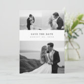 Save The Date Mariage Moderne Élégant Classique avec Collage de (Debout devant)
