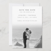 Save The Date Mariage Moderne Élégant Classique avec Collage de (Dos)