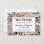 Save The Date Mariage moderne Elegant Motif Aquarelle Elégant Pe (Devant)