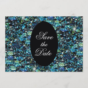 Save The Date Mariage moderne élégant Peacock / Maison de Grosch