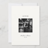 Save The Date Mariage Moderne Élégant Script Photo QR (Devant)