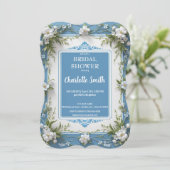 Save The Date Mariage moderne en 3D en porcelaine de style chino (Debout devant)