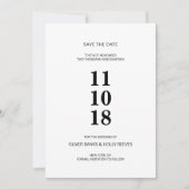 Save The Date Mariage moderne en marbre enregistrer la date (Devant)
