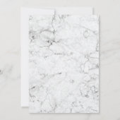 Save The Date Mariage moderne en marbre enregistrer la date (Dos)