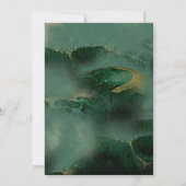 Save The Date Mariage moderne en marbre vert (Dos)