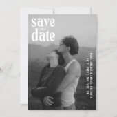 Save The Date Mariage Moderne en Photo Rubis (Devant)