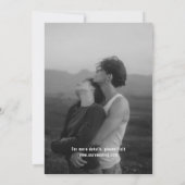 Save The Date Mariage Moderne en Photo Rubis (Dos)