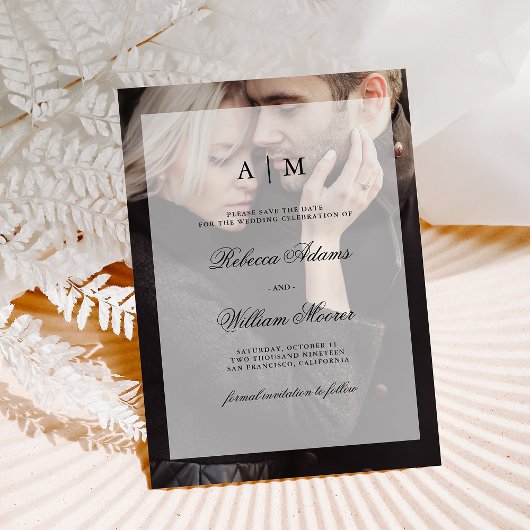 Save The Date Mariage moderne Enregistrer la date | Photo avec s