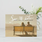 Save The Date Mariage moderne Enregistrer la photo de script de (Debout devant)