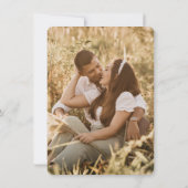 Save The Date Mariage Moderne Épargne Date Black & Sage Greenery (Dos)