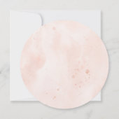 Save The Date Mariage Moderne Fleurs Aquarelles Rose & Bleu Mari (Dos)