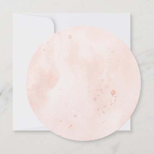 Save The Date Mariage Moderne Fleurs Aquarelles Rose & Bleu Mari (Dos)