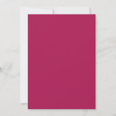 Save The Date Mariage Moderne Gras Abstrait Magenta Rose Chaud (Dos)