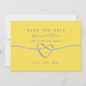 Save The Date Mariage moderne Jaune et Argent (Devant)