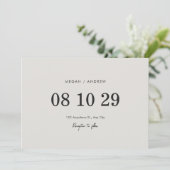 Save The Date Mariage moderne minimaliste (Debout devant)