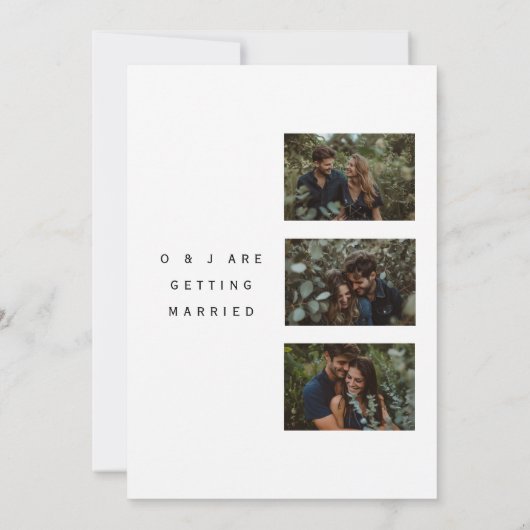 Save The Date Mariage moderne minimaliste (Dos)