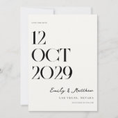 Save The Date Mariage moderne minimaliste chic (Devant)