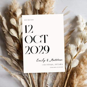 Save The Date Mariage moderne minimaliste chic