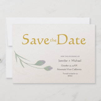 Save The Date Mariage Moderne Minimaliste Écriture Calligraphiqu