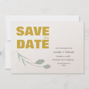 Save The Date Mariage Moderne Minimaliste Écriture Calligraphiqu