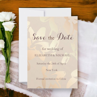 Save The Date Mariage Moderne Minimaliste Monochrome Sauvegarder