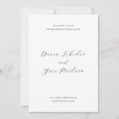 Save The Date Mariage moderne minimaliste noir et blanc (Devant)