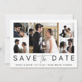 Save The Date Mariage Moderne Multi Collage de Photos (Devant)