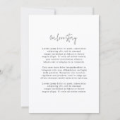 Save The Date Mariage Moderne Noir et Blanc Classique (Dos)