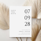 Save The Date Mariage moderne noir et blanc élégant