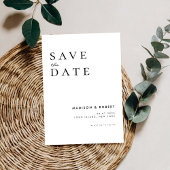 Save The Date Mariage moderne noir et blanc élégant