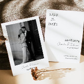 Save The Date Mariage moderne noir et blanc Enregistrer la date