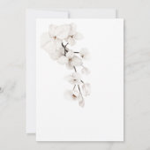 Save The Date Mariage Moderne Orchidée Blanche Bleu Nuit (Dos)