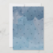 Save The Date Mariage Moderne Photo Bleu Poussiéreux Enregistrer (Dos)