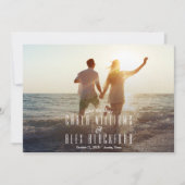 Save The Date Mariage moderne photo chic (Devant)