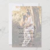 Save The Date Mariage Moderne Photo Écriture Rustique (Devant)
