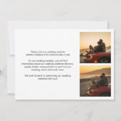 Save The Date Mariage Moderne Photo Élégant (Dos)