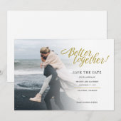 Save The Date Mariage Moderne Photo Ensemble (Devant / Derrière)