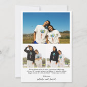 Save The Date Mariage Moderne Photo Monogramme Gras (Dos)