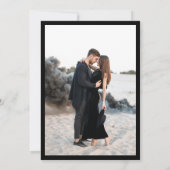 Save The Date Mariage Moderne Photo Noir (Dos)