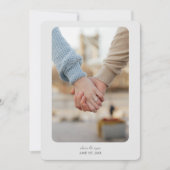 Save The Date Mariage moderne | RÉSERVEZ LA DATE | Argent léger (Devant)