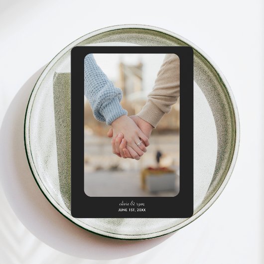 Save The Date Mariage moderne | RÉSERVEZ LA DATE | Blanc sur noi