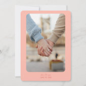 Save The Date Mariage moderne | RÉSERVEZ LA DATE | Corail clair (Devant)