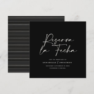 Save The Date Mariage moderne Réservez la Date crème noir Sauveg