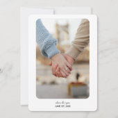 Save The Date Mariage moderne | RÉSERVEZ LA DATE | Noir sur Blan (Devant)