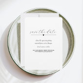 Save The Date Mariage moderne | RÉSERVEZ LA DATE | Noir sur Blan