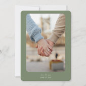 Save The Date Mariage moderne | RÉSERVEZ LA DATE | Sage foncé (Devant)