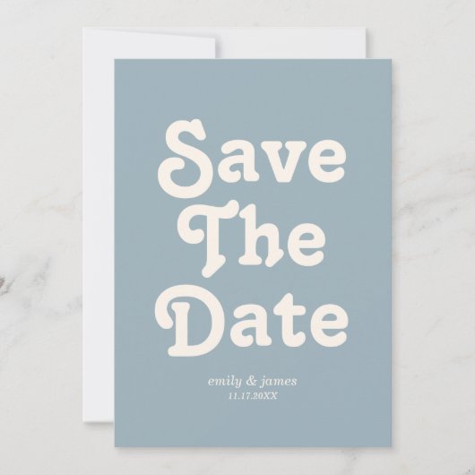 Save The Date Mariage moderne rétro Enregistrer la date (Devant)