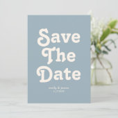 Save The Date Mariage moderne rétro Enregistrer la date (Debout devant)
