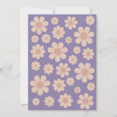 Save The Date Mariage Moderne Rétro Fleur de Daisy (Dos)