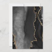 Save The Date Mariage Moderne Script Or Noir Agate (Dos)
